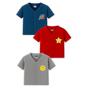 Kidbee Baby Front-Open Cotton Jabla Top Full