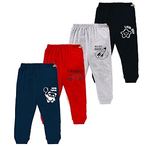 kidbee baby cotton pajama track pants for boys amp girls pack of 4