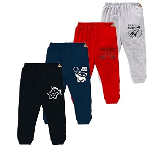 kidbee baby soft cotton pajama track pants printed for baby boys amp girls regular loose fit set of 3 3pc-jk-pant-a-b