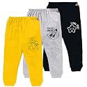Kidbee Baby Soft Cotton Pajama Track Pants Printed for Baby Boys &amp; Girls (Regular Loose Fit) (Set of 3) 3PC-JK-Pant-A-B