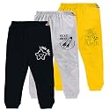 Kidbee Baby Soft Cotton Pajama Track Pants Printed for Baby Boys &amp; Girls (Regular Loose Fit) (Set of 3) 3PC-JK-Pant-A-B