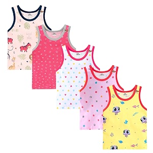 kidbee cotton vests for boys amp girls printed set of 5