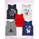 Kidbee Cotton Vests for Boys &amp; Girls Printed (Set of 5)