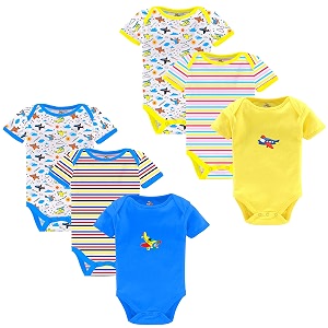 Kidbee Newborn Baby Half Sleeve Cotton Sleepsuits