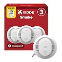 Kidde Smoke Detector, Hardwired &amp; 10-Year Battery Backup, 20SA10, 3 Pack