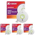Kidde Smart Smoke & Carbon Monoxide Detector, WiFi, Alexa Compatible Device, Hardwired w/Battery Backup, Voice & App Alerts (Pack of 4)