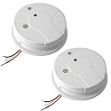 Kidde Smoke Detector, Hardwired Smoke Alarm with 9-Volt Battery Backup, Test-Reset Button, Interconnect Capability, 2 Pack