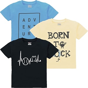 kiddeo Boys Cotton Halfsleeve T Shirts Pack