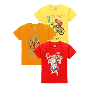 kiddeo Kids Boys TshirtsPack of 3 5pcs