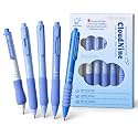 KiddieWorld 5 Pcs Gel Pens Set, Blue Ink, 0.5 mm Fine Tip, Soft Cloud Grip, Smooth Writing Pens for Students, Office, Notes, Journaling, Exams, Refillable Ball Pens