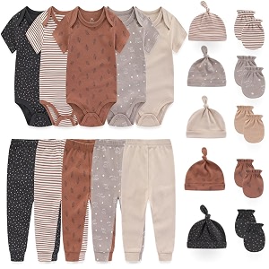 kiddiezoom unisex baby layette essentials giftset clothing set 19-piece