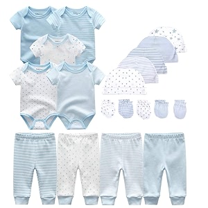 kiddiezoom unisex baby layette essentials giftset clothing set 19-piece