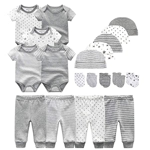 kiddiezoom unisex baby layette essentials giftset clothing set 19-piece