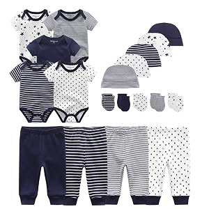 kiddiezoom unisex baby layette essentials giftset clothing set 19-piece