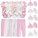 Kiddiezoom Unisex Baby Layette Essentials Giftset Clothing Set 19-Piece For Newborn Baby