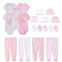 Kiddiezoom Unisex Baby Layette Essentials Giftset Clothing Set 19-Piece For Newborn Baby