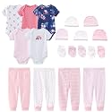 Kiddiezoom Unisex Baby Layette Essentials Giftset Clothing Set 19-Piece For Newborn Baby