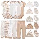 Kiddiezoom Unisex Baby Layette Essentials Giftset Clothing Set 19-Piece For Newborn Baby