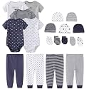 Kiddiezoom Unisex Baby Layette Essentials Giftset Clothing Set 19-Piece For Newborn Baby