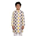 KiddoPanti Boys 100% Cotton Ethnic Motif Printed Short Length Kurta