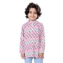 KiddoPanti Boys 100% Cotton Ethnic Motif Printed Short Length Kurta