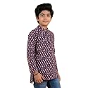 KiddoPanti Boys 100% Cotton Ethnic Motif Printed Short Length Kurta