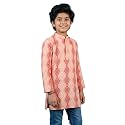 KiddoPanti Boys 100% Cotton Ethnic Motif Printed Short Length Kurta
