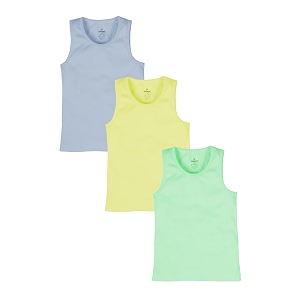 kiddopanti boys 100 cotton rib vest pack of 3