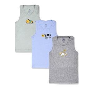 kiddopanti boys 100 cotton rib vest pack of 3