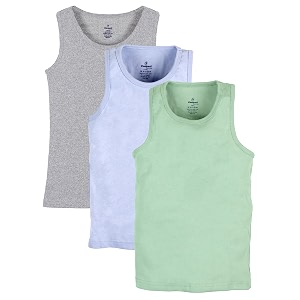 kiddopanti boys 100 cotton rib vest pack of 3