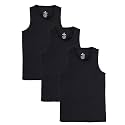 KiddoPanti Boys 100% Cotton Rib Vest Pack of 3