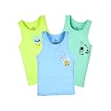 KiddoPanti Boys 100% Cotton Rib Vest Pack of 3