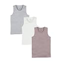 KiddoPanti Boys 100% Cotton Rib Vest Pack of 3