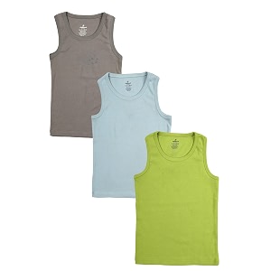 KiddoPanti Boys 100 Cotton Vest Pack of