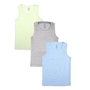 KiddoPanti Boys 100 Cotton Vest Pack of