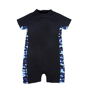 kiddopanti boys amp girls half sleeve mid thigh length swim suit