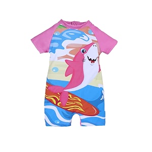 kiddopanti boys amp girls half sleeve mid thigh length swim suit