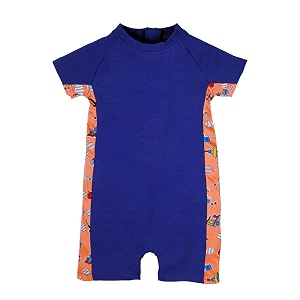 kiddopanti boys amp girls half sleeve mid thigh length swim suit