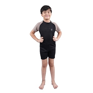 kiddopanti boys amp girls half sleeve mid thigh length swim suit