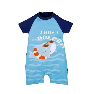 kiddopanti boys amp girls half sleeve mid thigh length swim suit