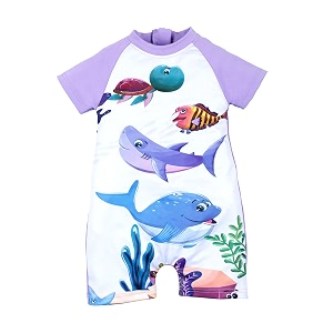 kiddopanti boys amp girls half sleeve mid thigh length swim suit