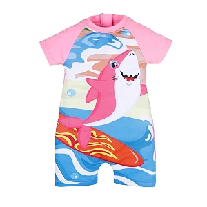 kiddopanti boys amp girls half sleeve mid thigh length swim suit