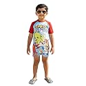 KiddoPanti Boys &amp; Girls Half Sleeve Mid Thigh Length Swim Suit
