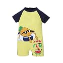 KiddoPanti Boys &amp; Girls Half Sleeve Mid Thigh Length Swim Suit