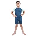 KiddoPanti Boys &amp; Girls Half Sleeve Mid Thigh Length Swim Suit