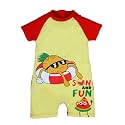 KiddoPanti Boys &amp; Girls Half Sleeve Mid Thigh Length Swim Suit