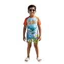 KiddoPanti Boys &amp; Girls Half Sleeve Mid Thigh Length Swim Suit