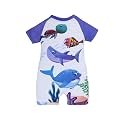 KiddoPanti Boys &amp; Girls Half Sleeve Mid Thigh Length Swim Suit