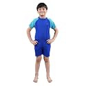 KiddoPanti Boys &amp; Girls Half Sleeve Mid Thigh Length Swim Suit