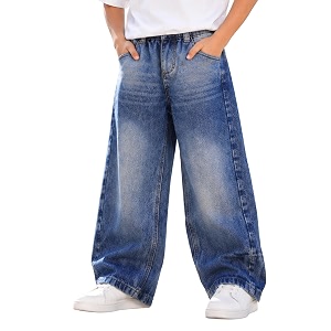 KiddoPanti Boys Baggy Jeans Stretch Denim